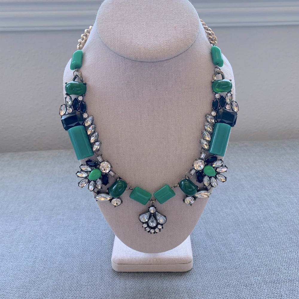 Green & Black Statement Necklace